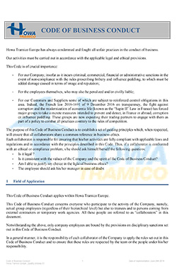 Howa tramico - ISO 9001